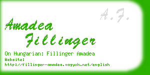 amadea fillinger business card